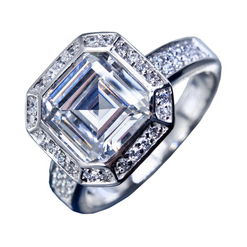 Daniel Steiger Asscher Deco Ring