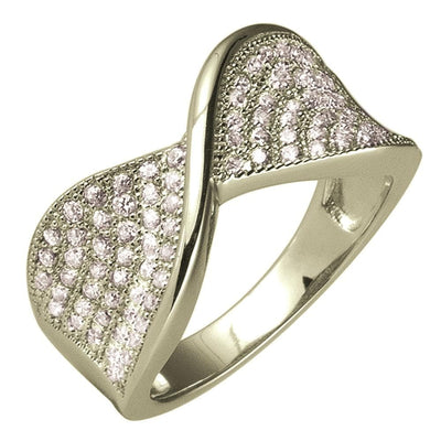 Daniel Steiger Pave Twist Rose Gold Ring